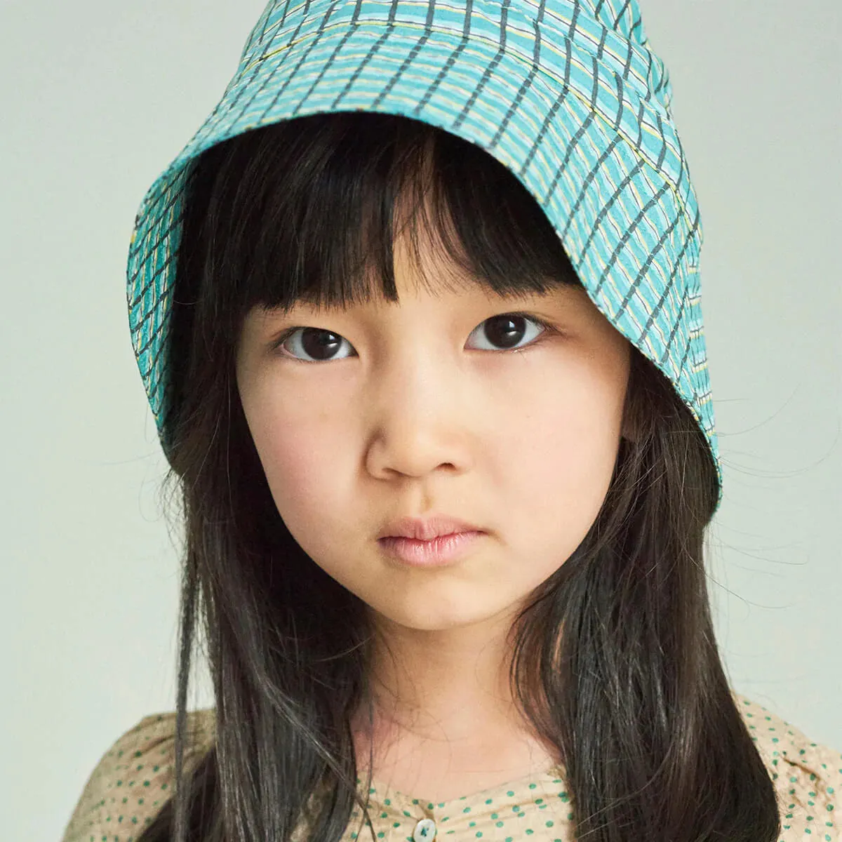 [12-36m] Wembley Baby Sun Hat in Tourmaline Painted Check by Caramel