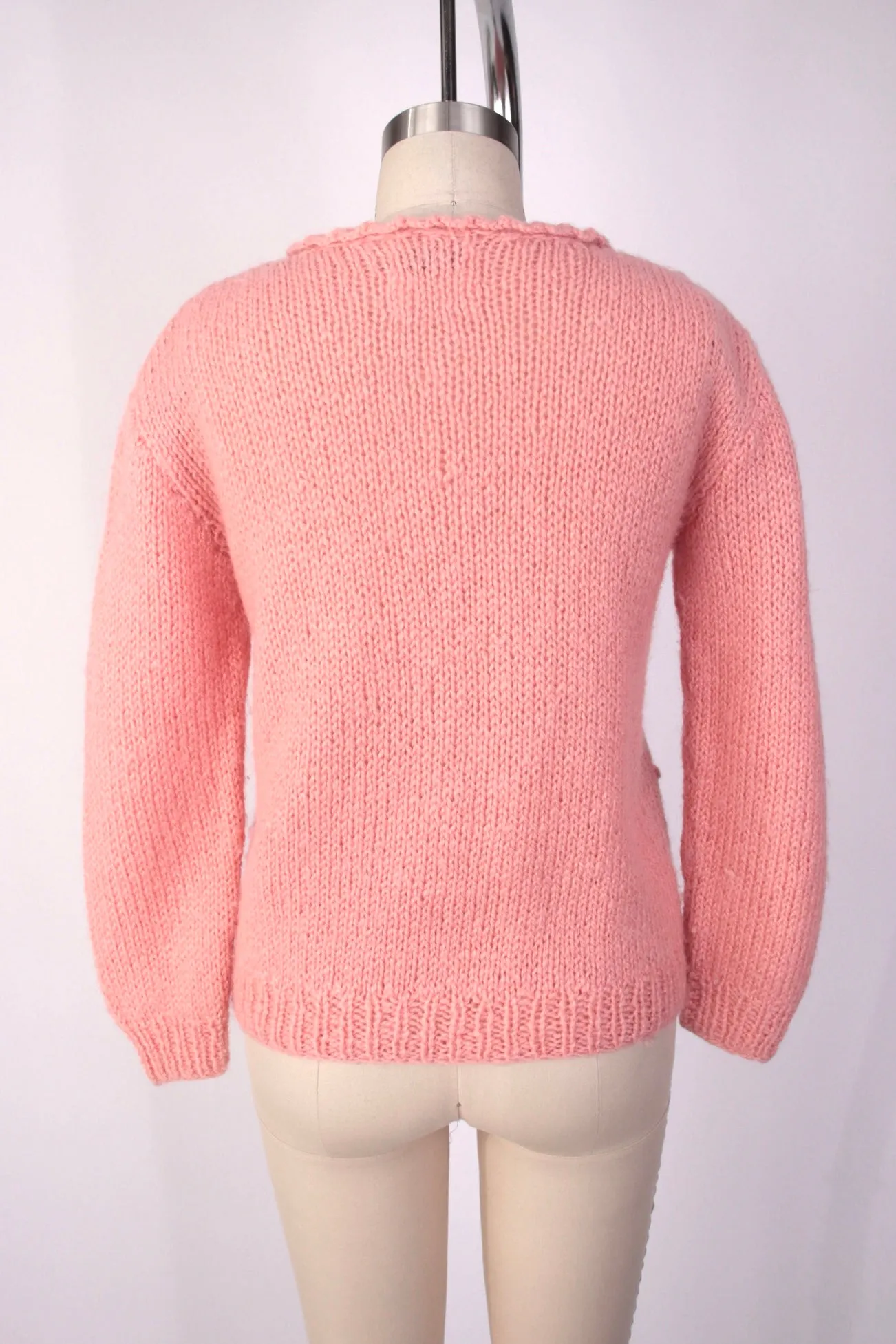 1960s Lord   Taylor Wool Daisy Cardigan