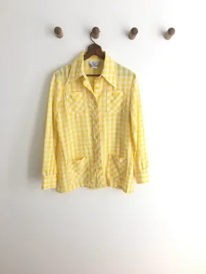 1970’s GINGHAM JACKET/TOP / MEDIUM