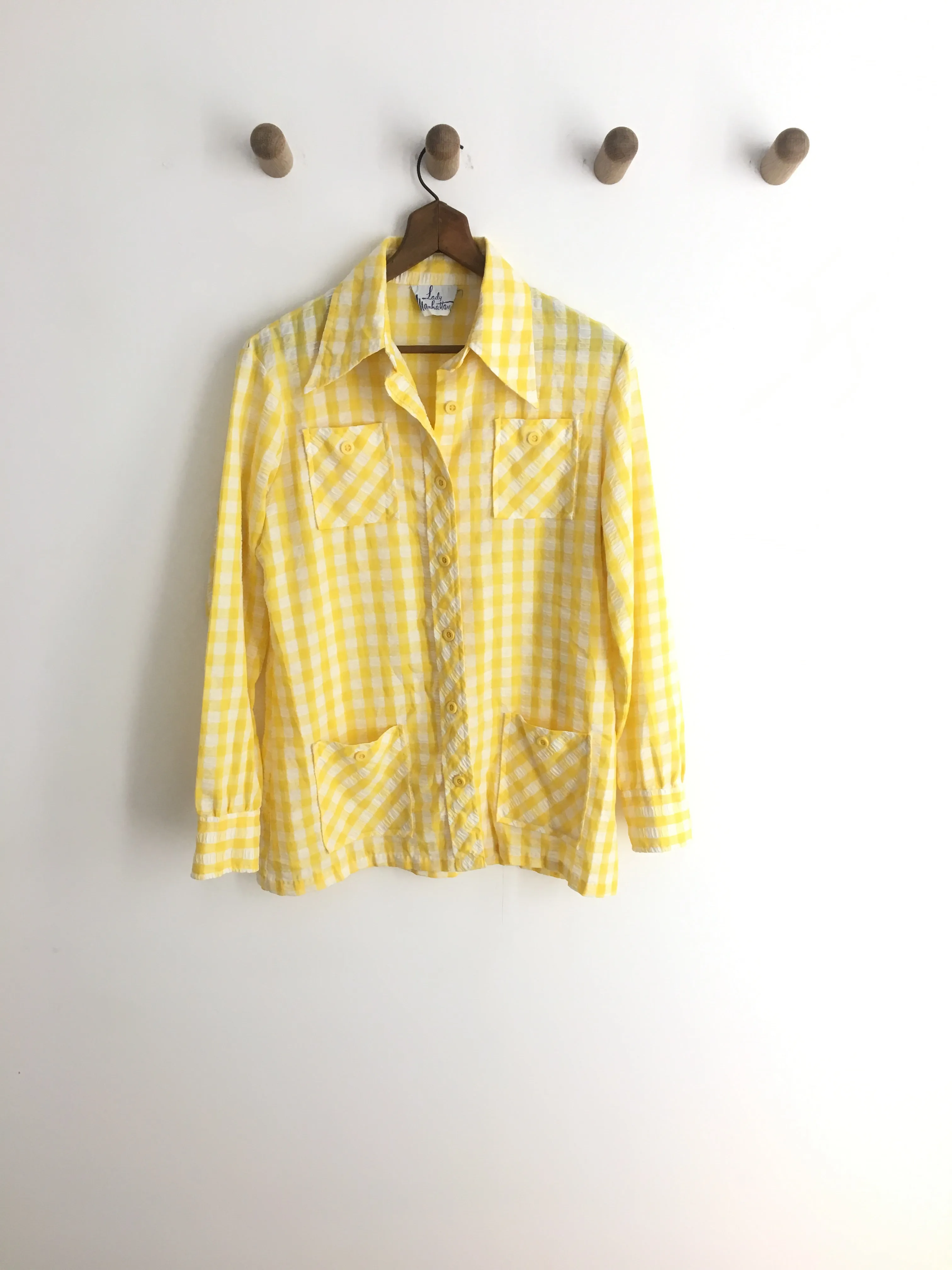 1970’s GINGHAM JACKET/TOP / MEDIUM