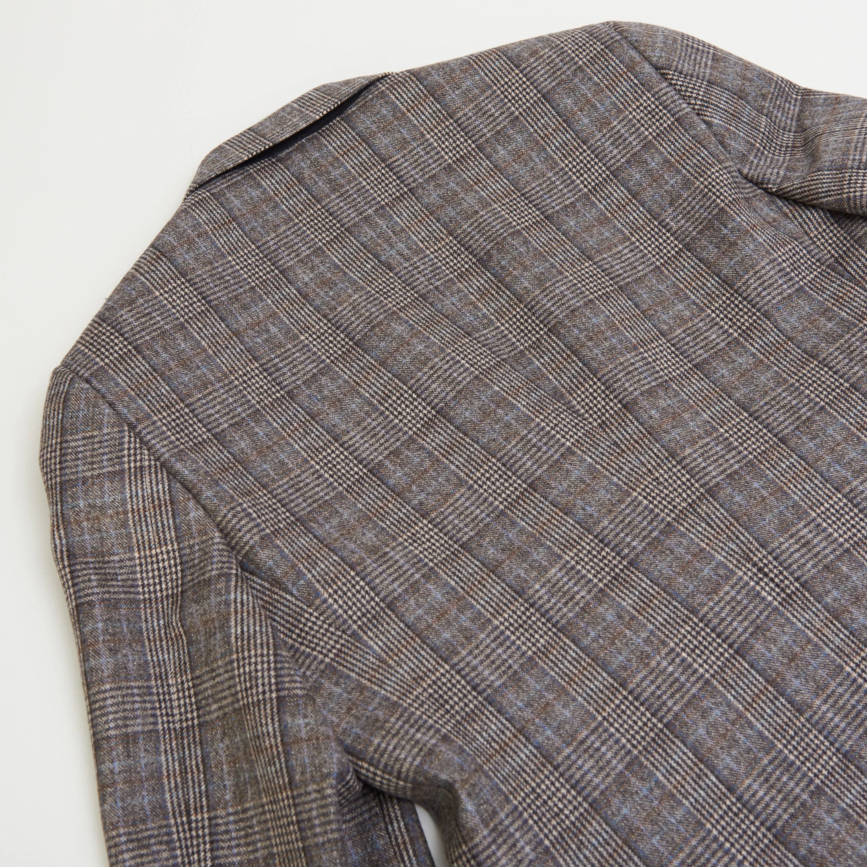 2 Button Notch Collar Carnaby Jacket In Prince Of Wales Flannel