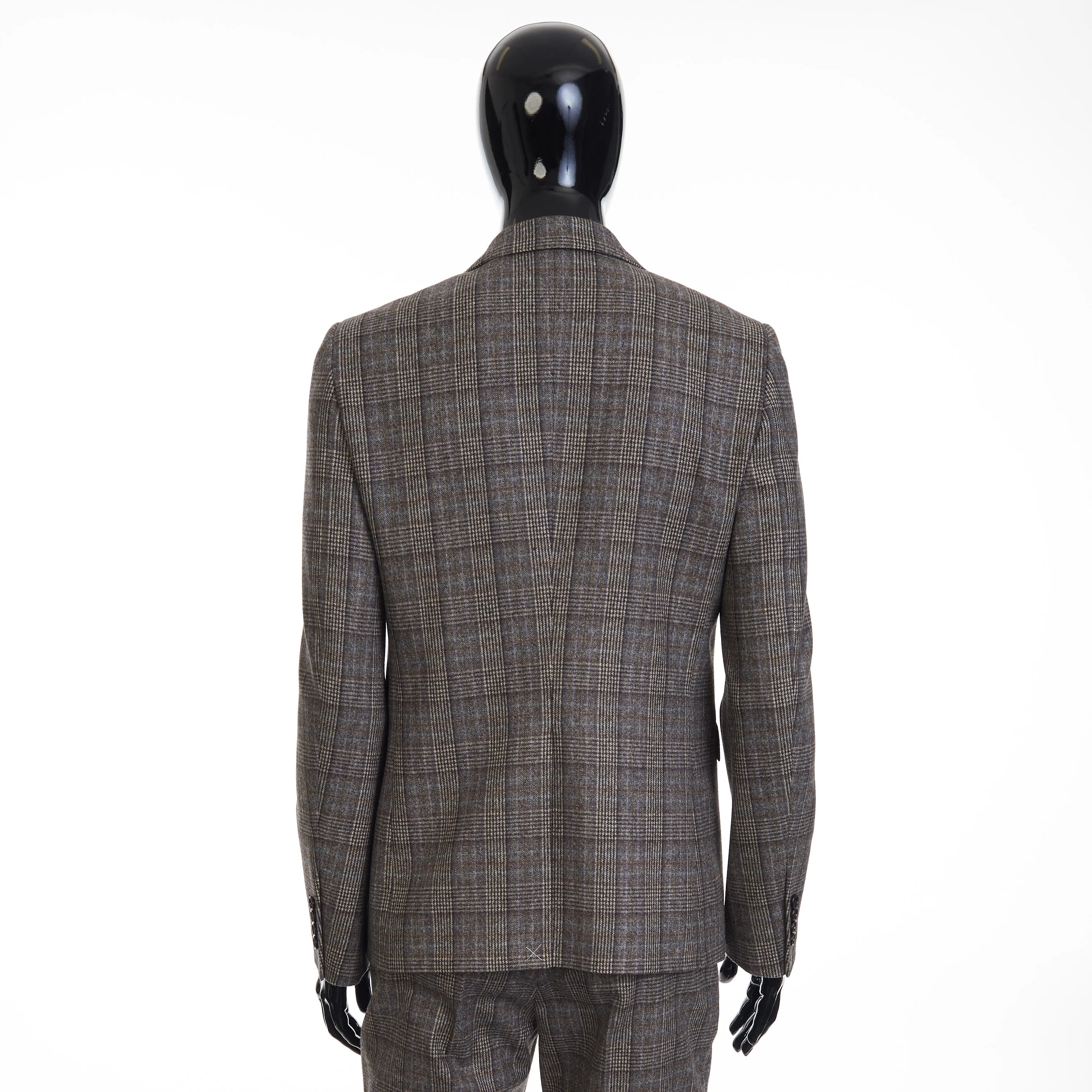 2 Button Notch Collar Carnaby Jacket In Prince Of Wales Flannel