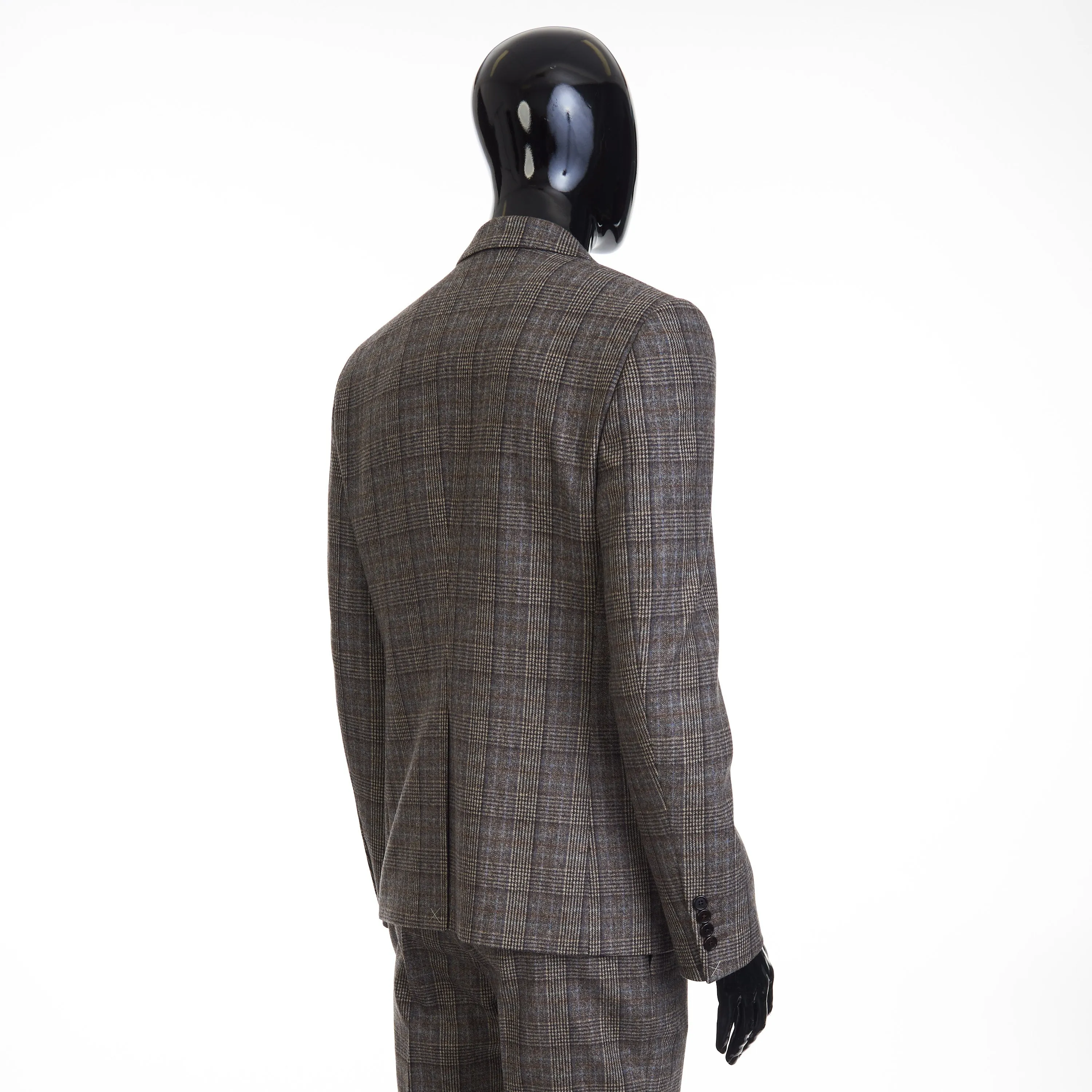 2 Button Notch Collar Carnaby Jacket In Prince Of Wales Flannel