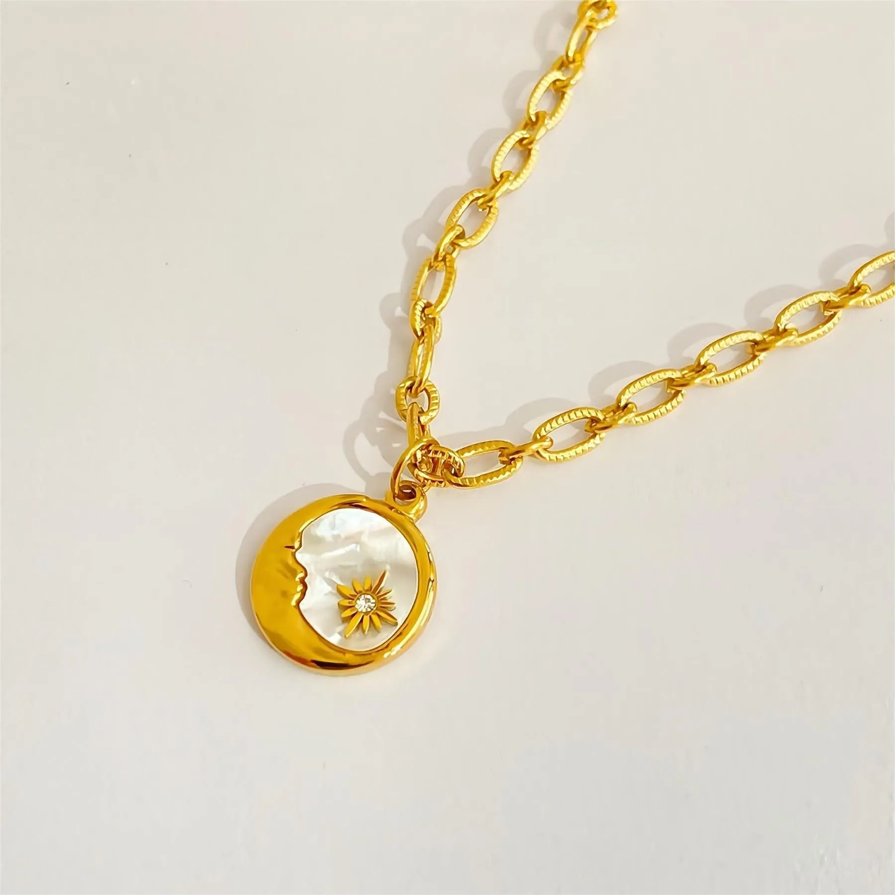 24K Gold Plated Sol And Lune Celestial Necklace