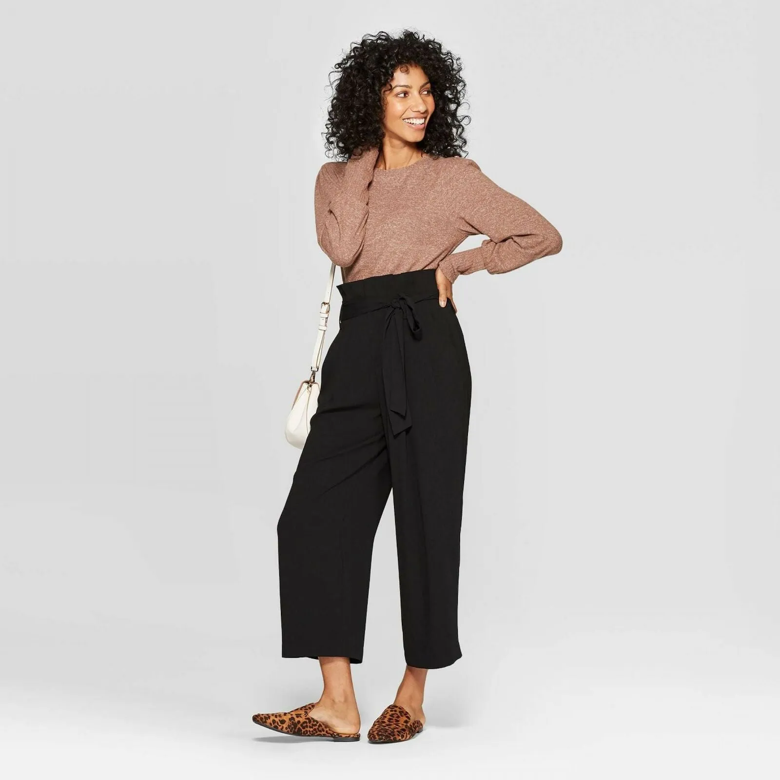 A Day Women's Long Sleeve Crewneck Drapey Sweater
