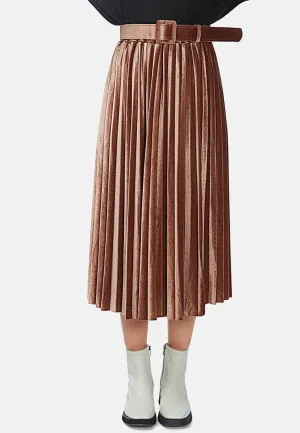 accordion pleated long skirt