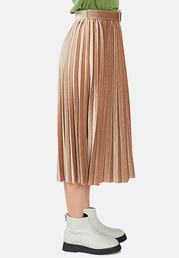 accordion pleated long skirt