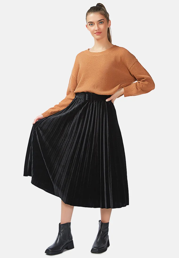 accordion pleated long skirt