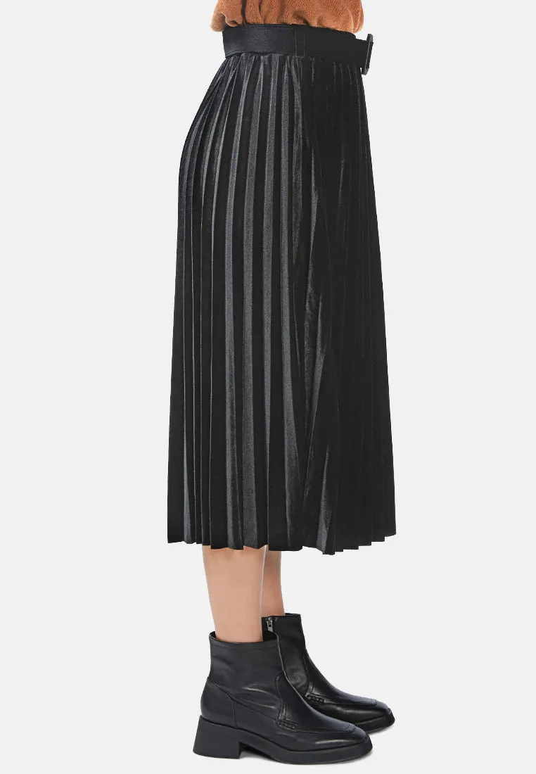 accordion pleated long skirt