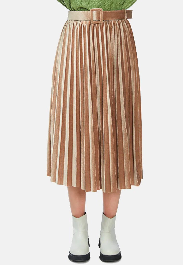 accordion pleated long skirt