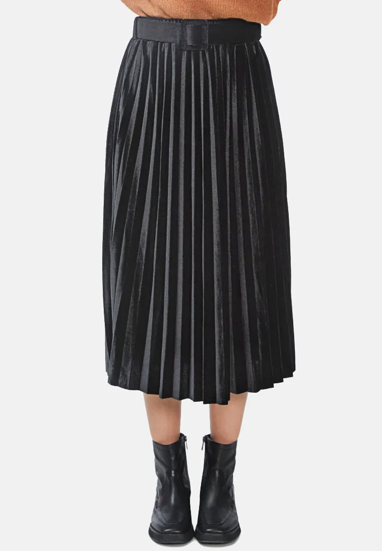 accordion pleated long skirt