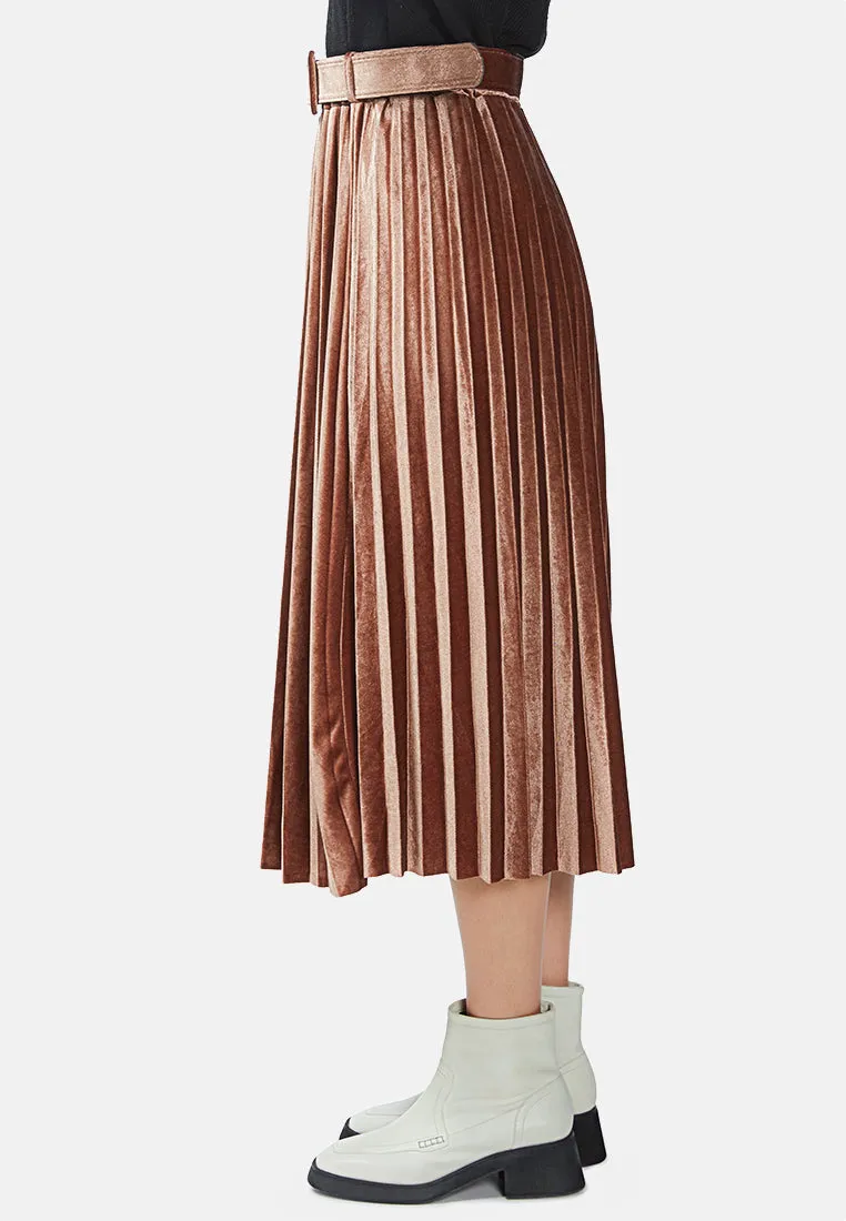 accordion pleated long skirt