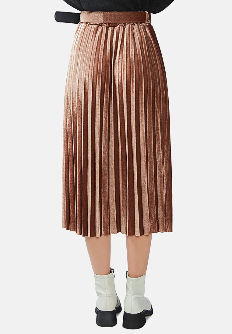 accordion pleated long skirt