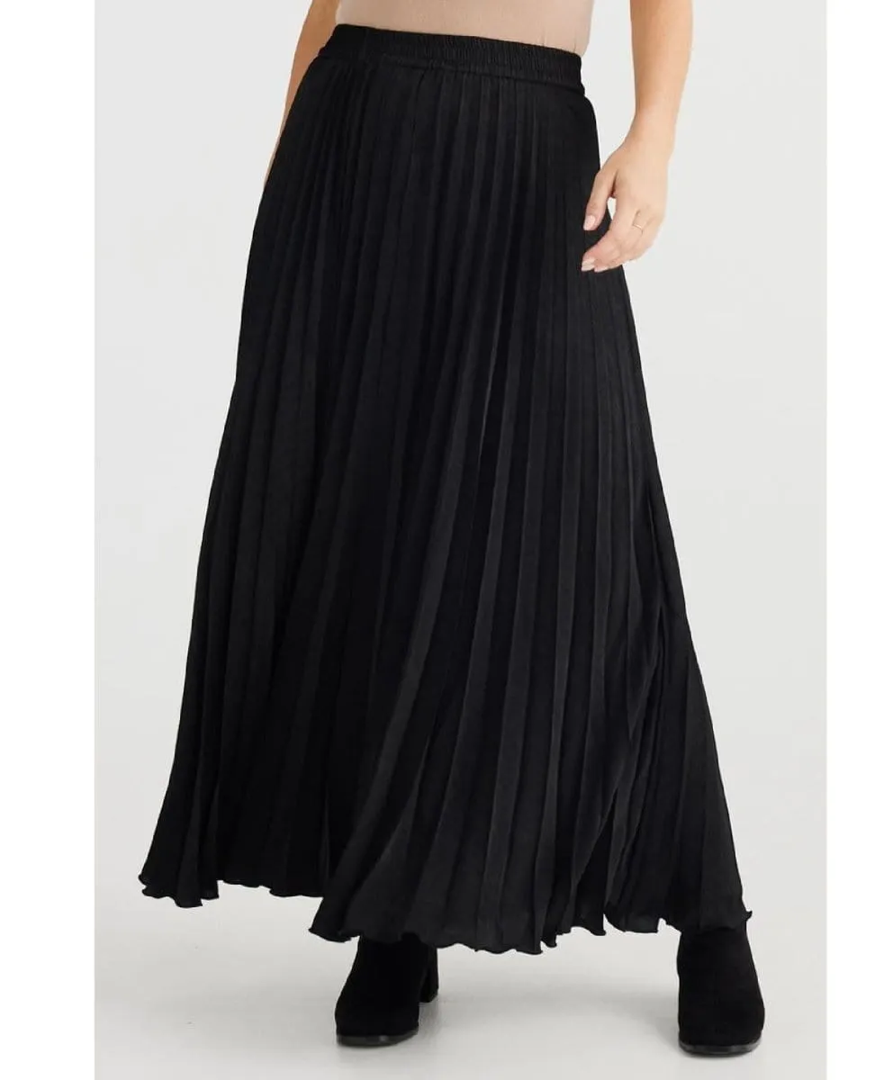 Alias Pleated Maxi Skirt Black