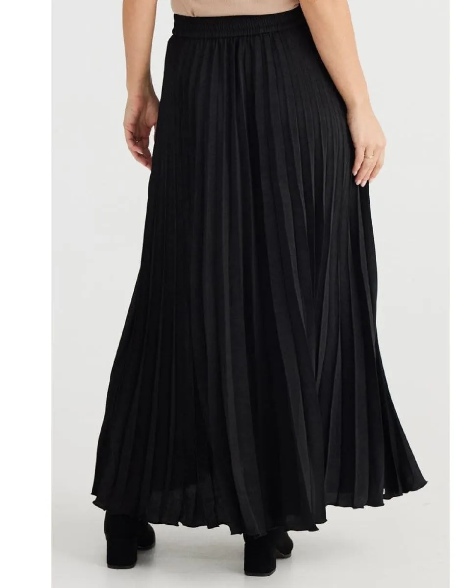 Alias Pleated Maxi Skirt Black