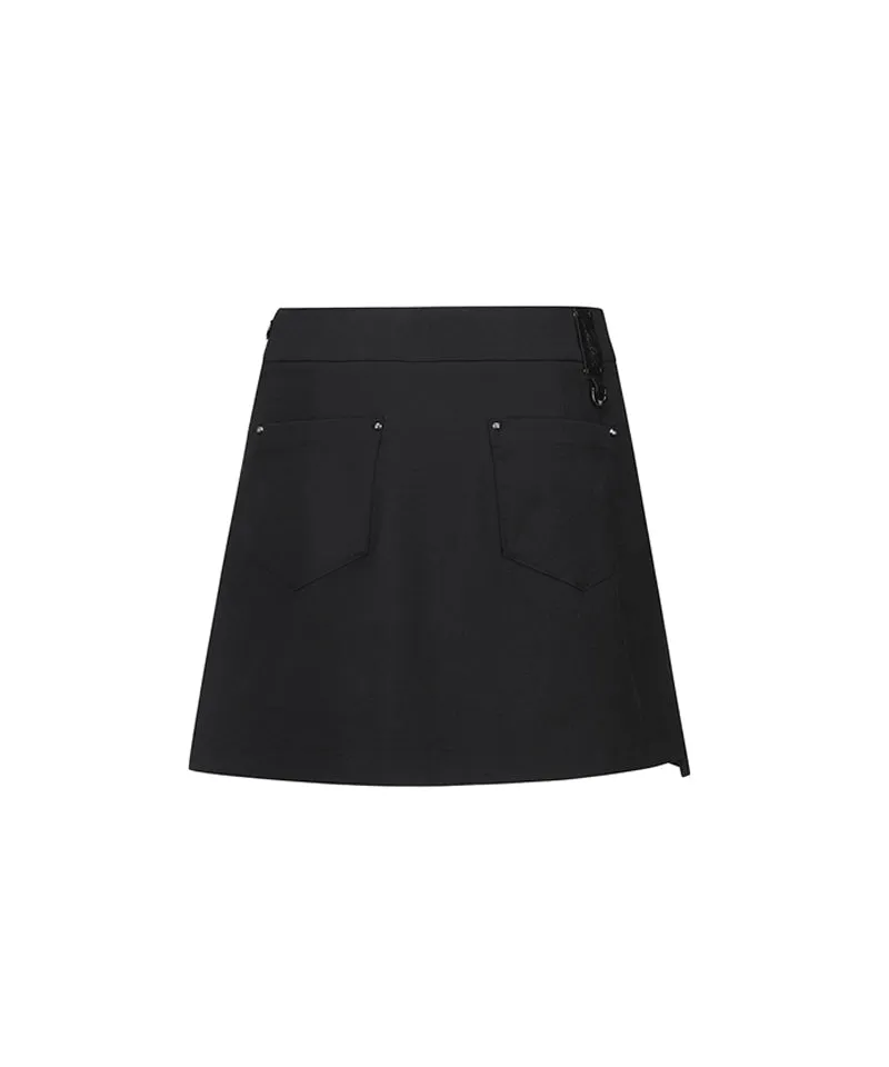 ANEW Golf Women's Unbalanced Pleats Skirt - Black