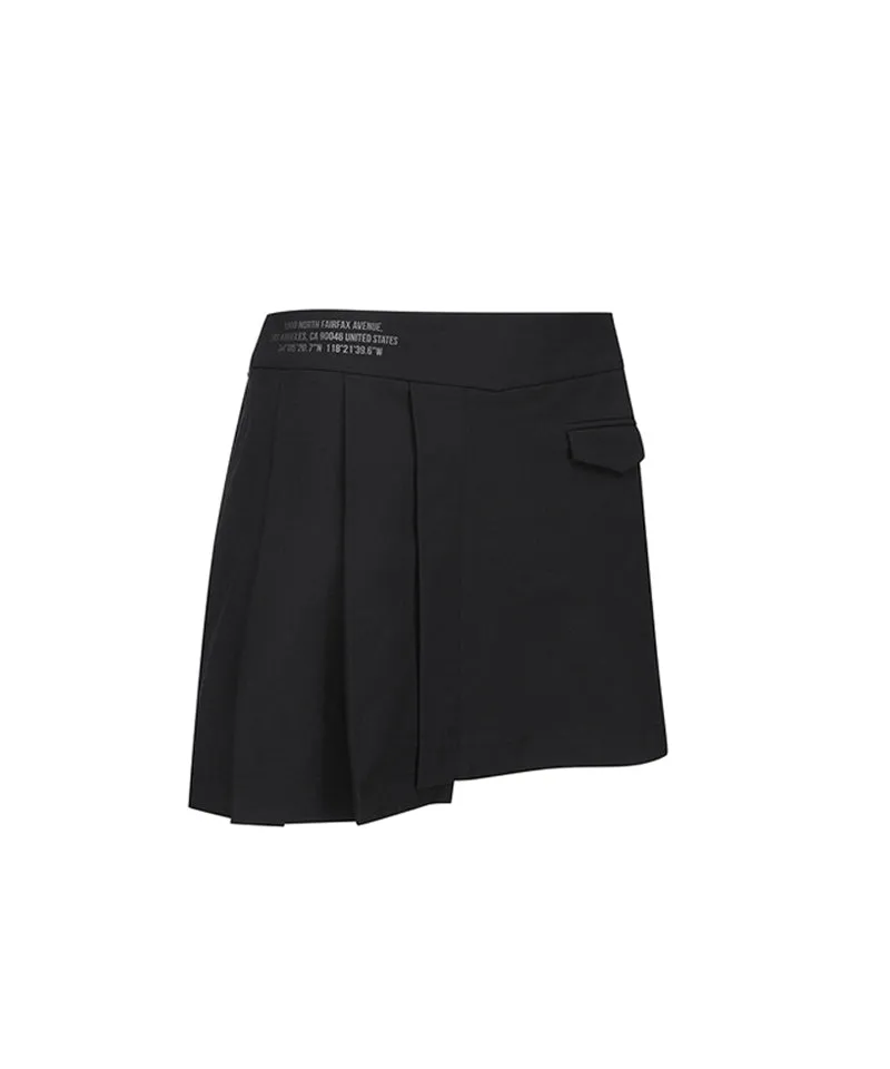 ANEW Golf Women's Unbalanced Pleats Skirt - Black