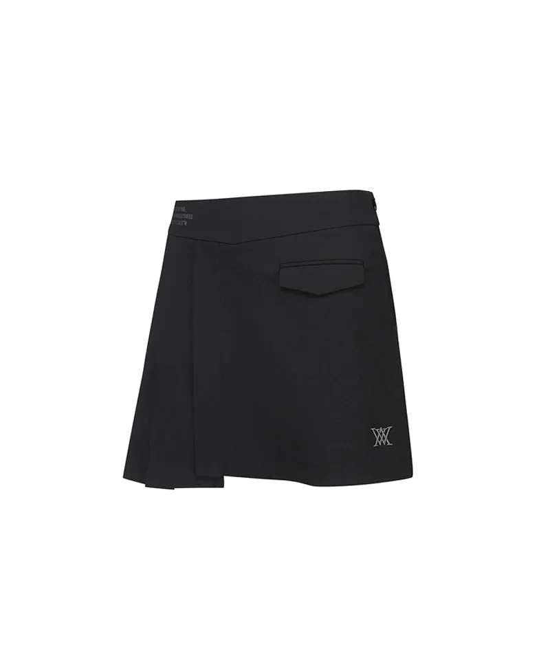 ANEW Golf Women's Unbalanced Pleats Skirt - Black