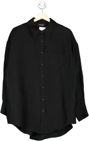 Anine Bing Black Tio Button-Up Shirt UK M