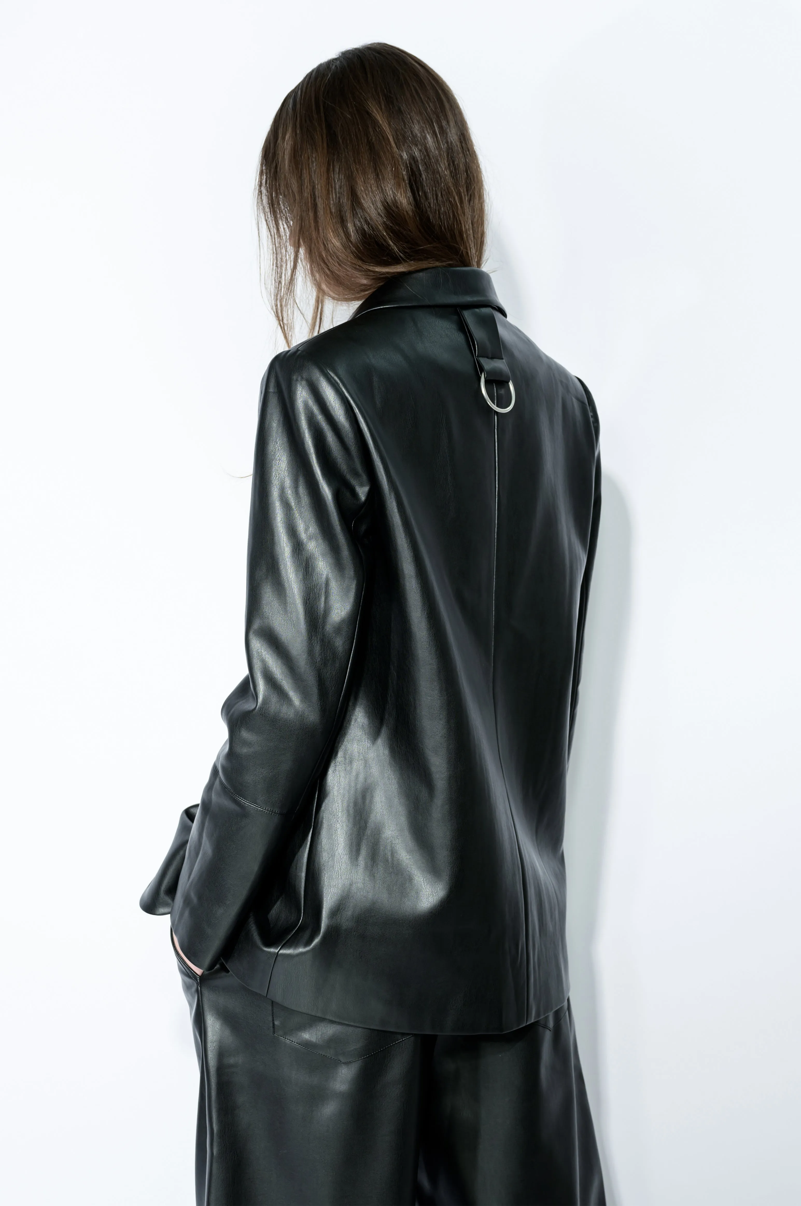 Article X Leather Blazer