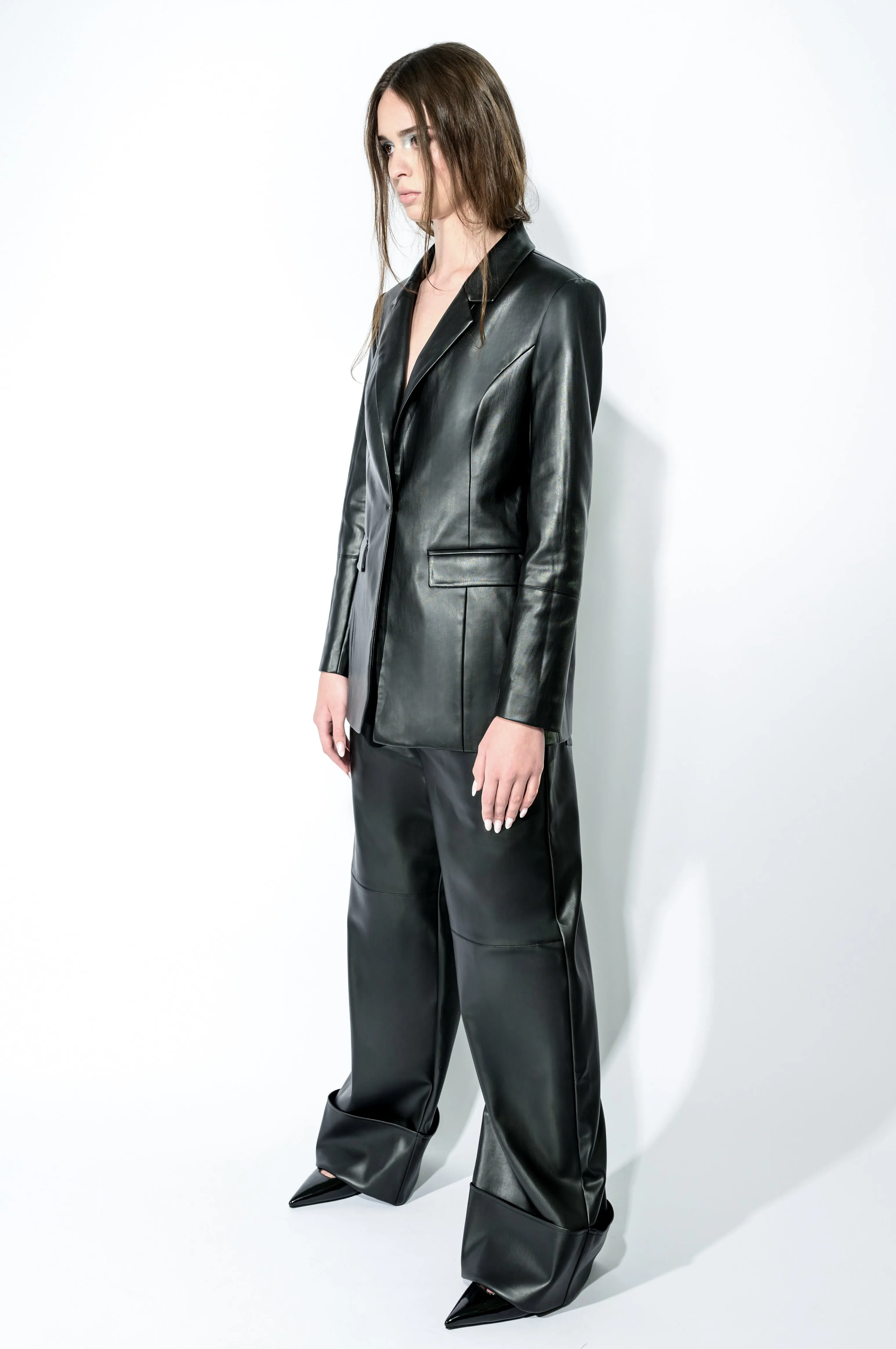 Article X Leather Blazer
