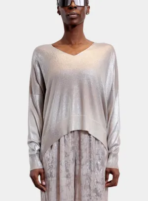 AVANT TOI | Laminated V-Neck Pullover
