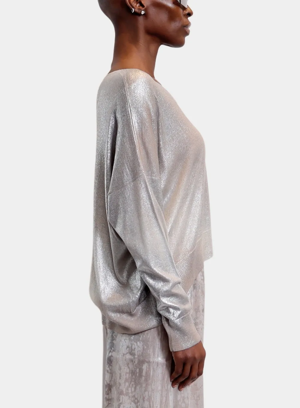AVANT TOI | Laminated V-Neck Pullover