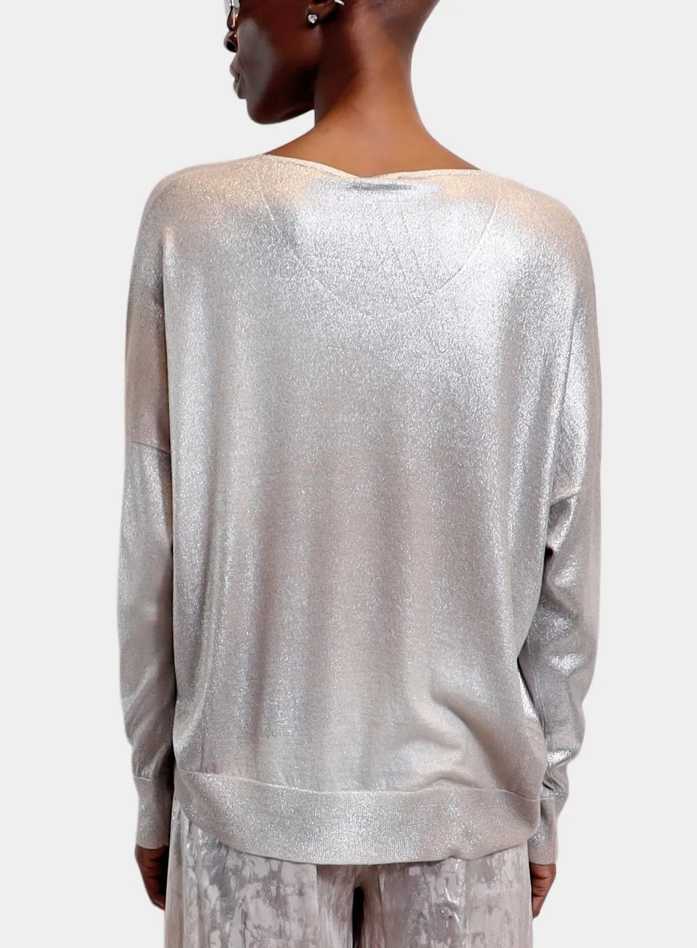 AVANT TOI | Laminated V-Neck Pullover