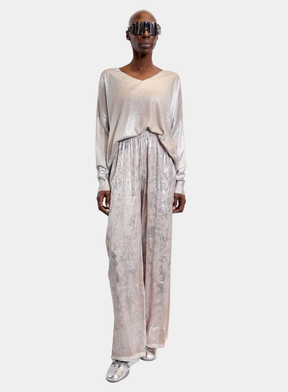 AVANT TOI | Laminated V-Neck Pullover