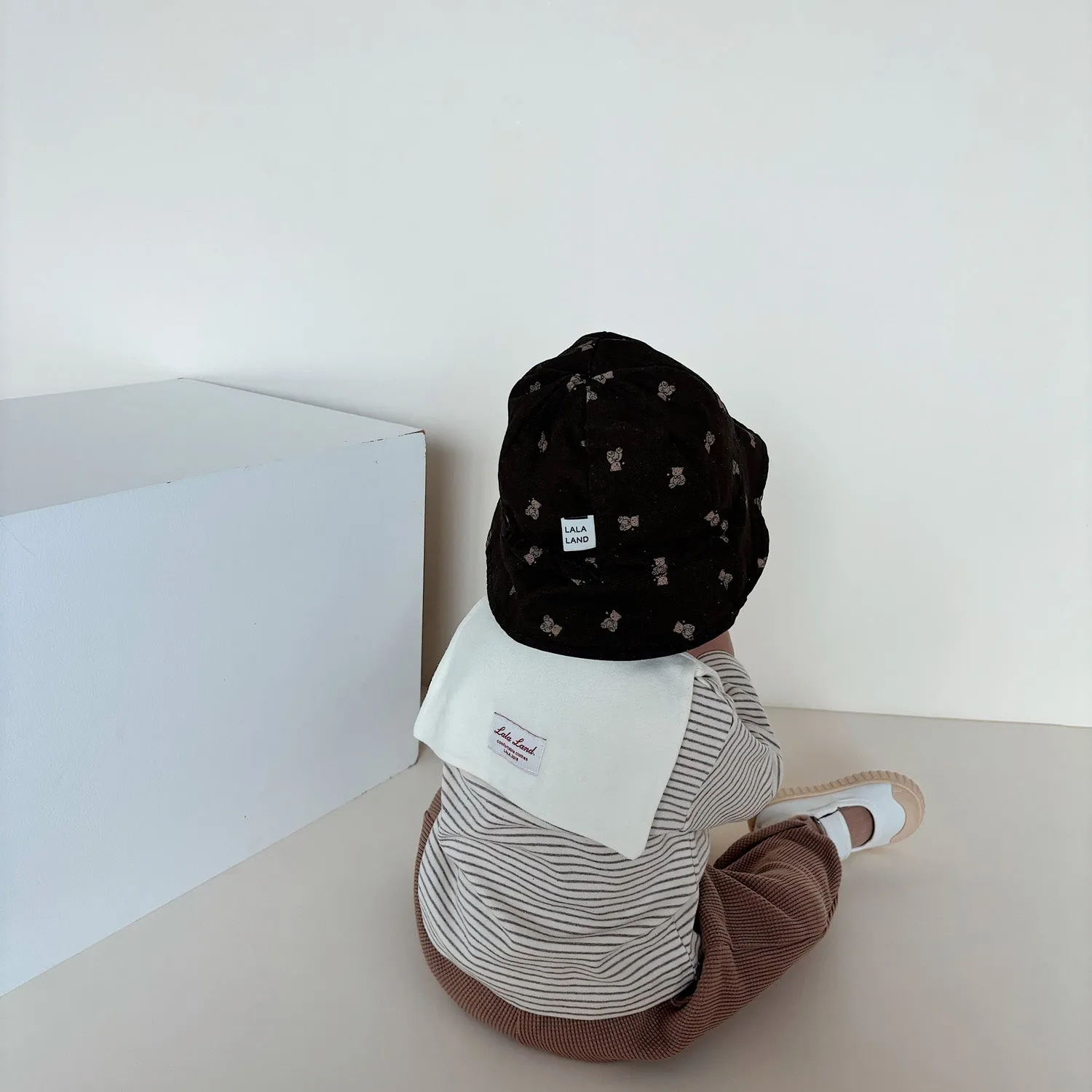 Baby Saint Collar Stripe LS Tee - Beige