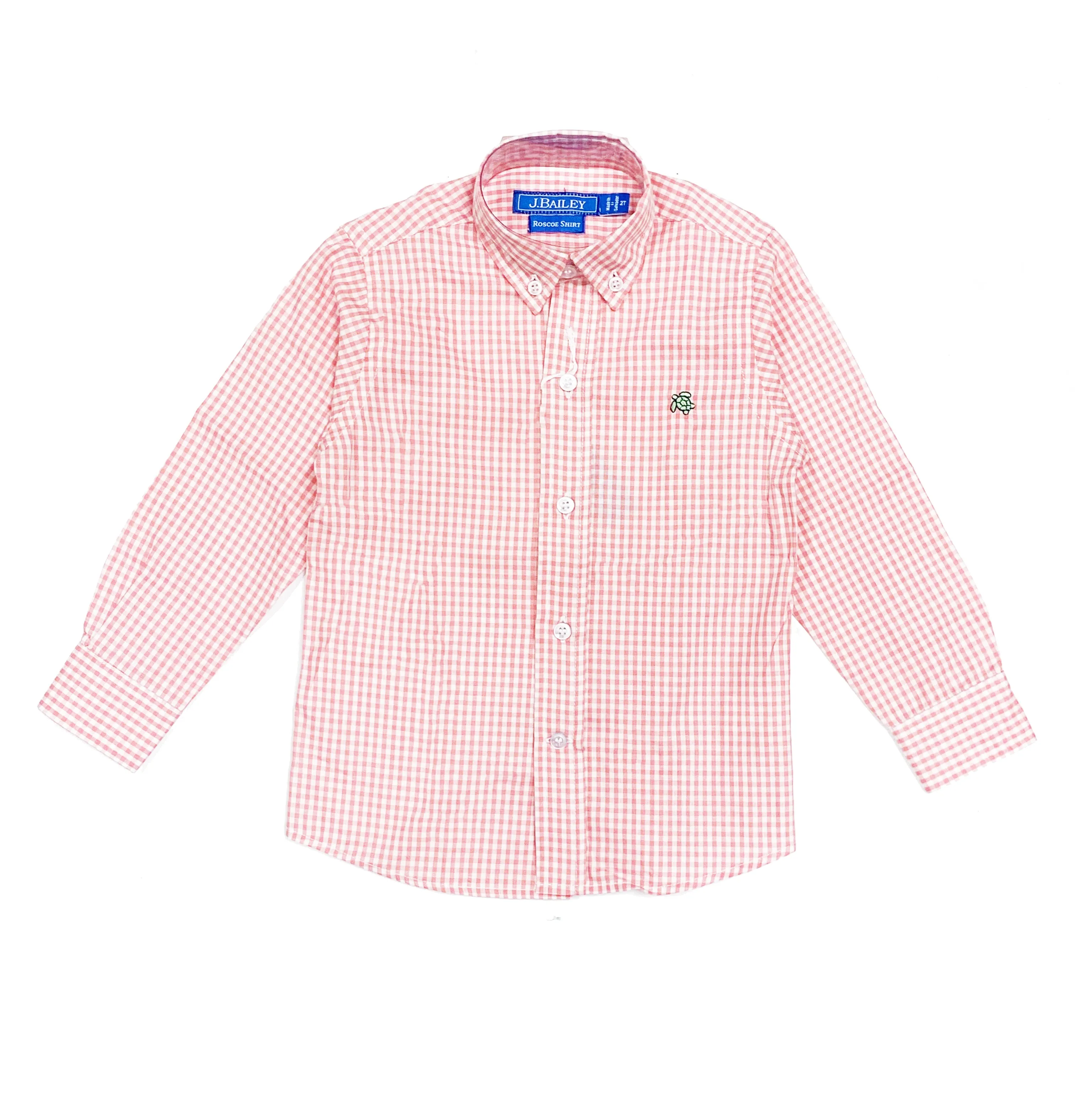 Bailey Boys Button Down Shirt - Pink Check