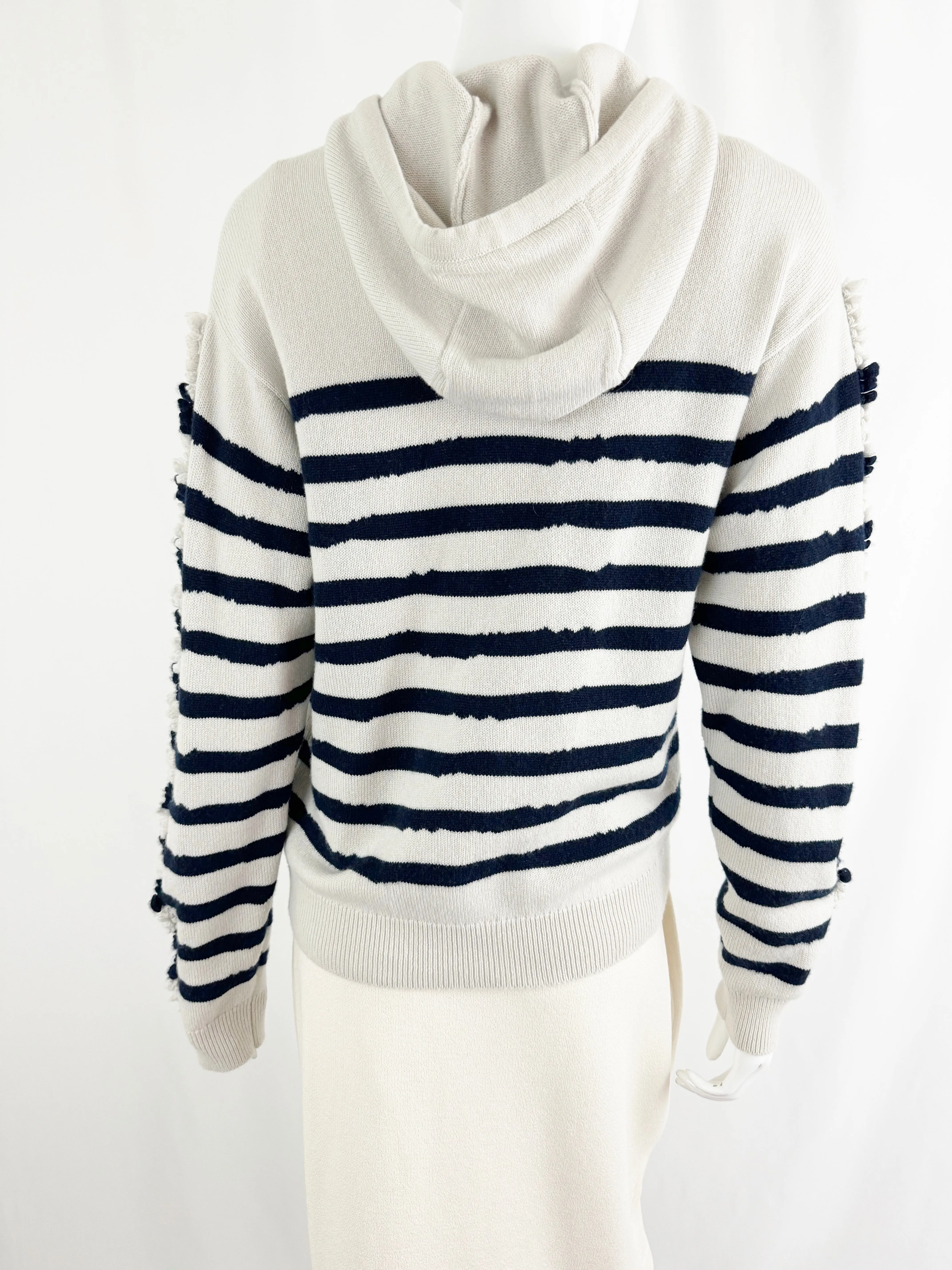 Barrie Striped Cashmere Sweater Size S