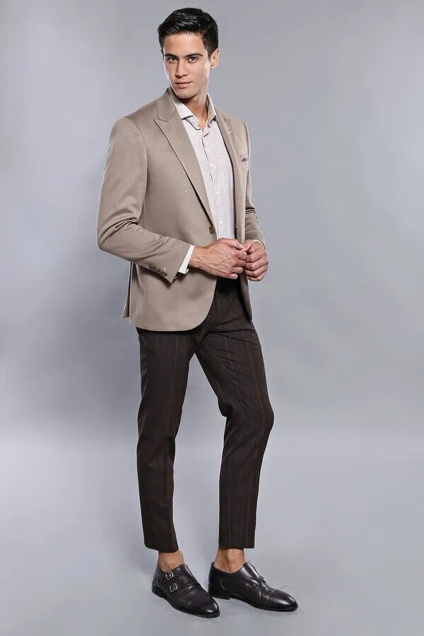 Beige Men's Jacket - Wessi