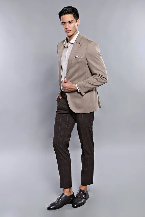 Beige Men's Jacket - Wessi
