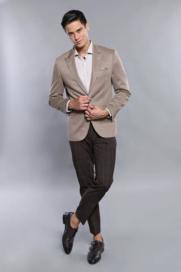 Beige Men's Jacket - Wessi
