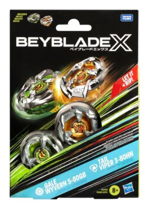 Beyblade X Gale Wyvern 5-80GB vs Tail Viper 3-80HN