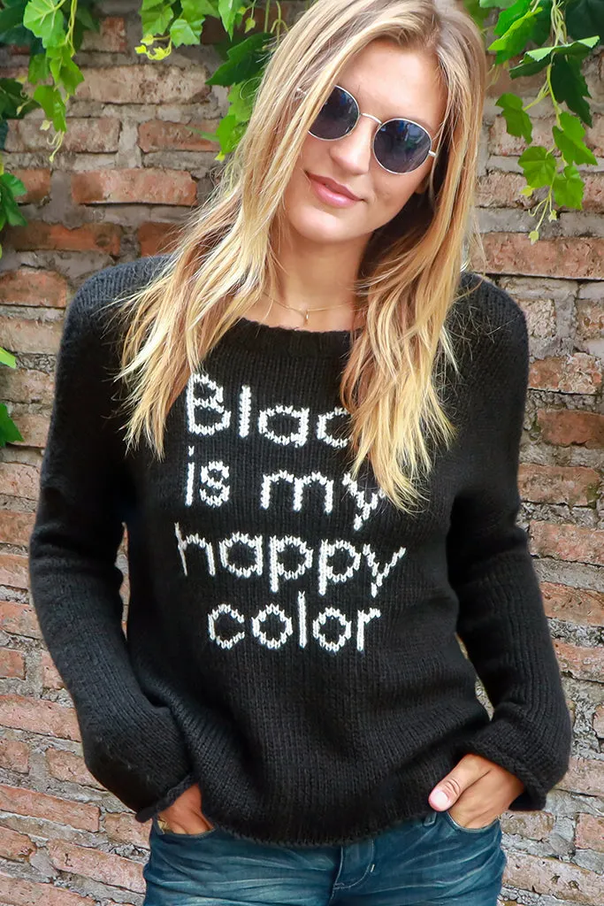 Black Crew Sweater - Black/Pure Snow