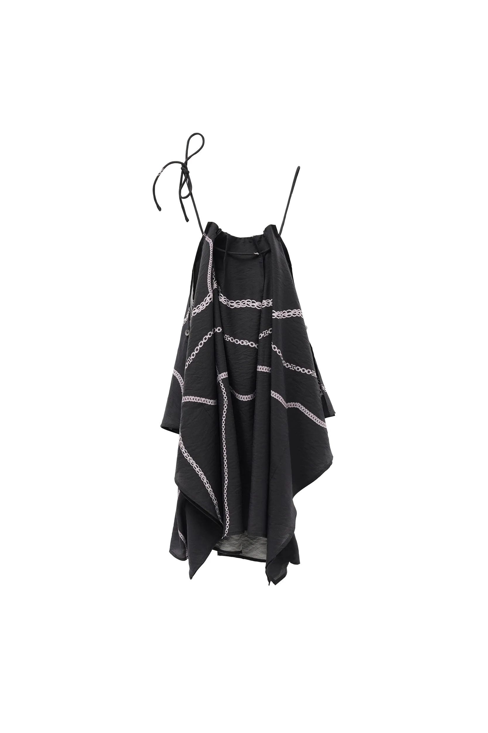 Black Noir Halter Slip Dress for Women, Black Halter Cami Top | TENCEL™-Wool Blend | Adjustable Crisscross Back, Multi-Textured Blend
