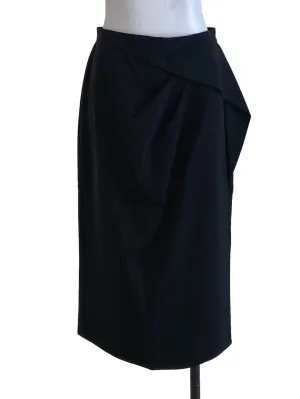 Black Plain Straight Skirt LB
