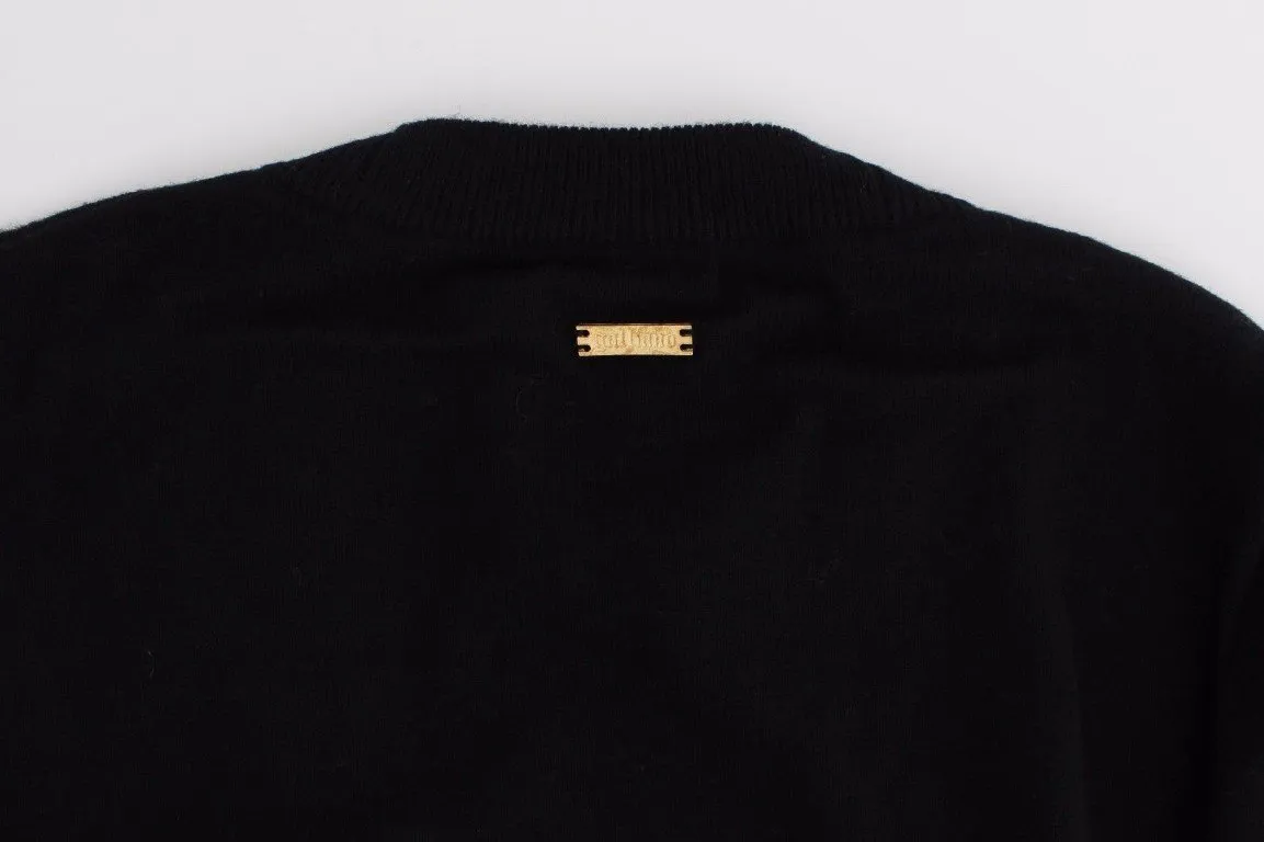 Black wool cardigan