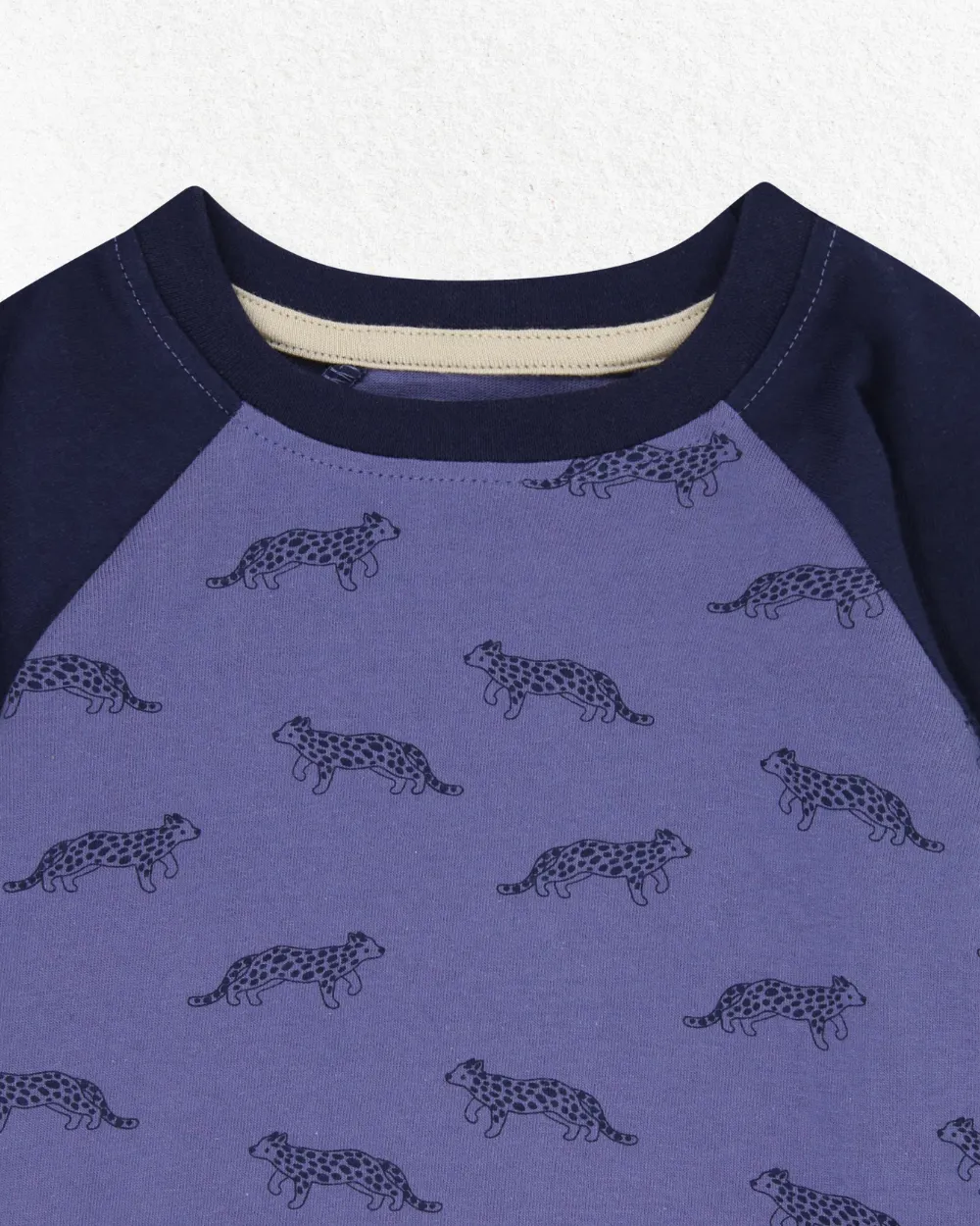 Blue Leopard Print Top