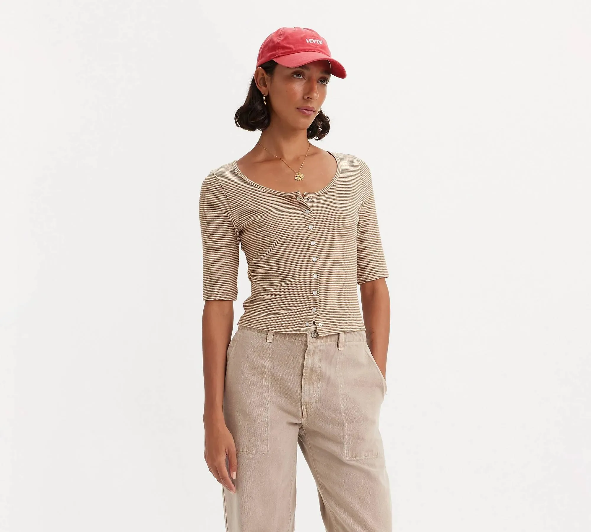 Blusa Levi's® Dry Goods Waffle Button-Up