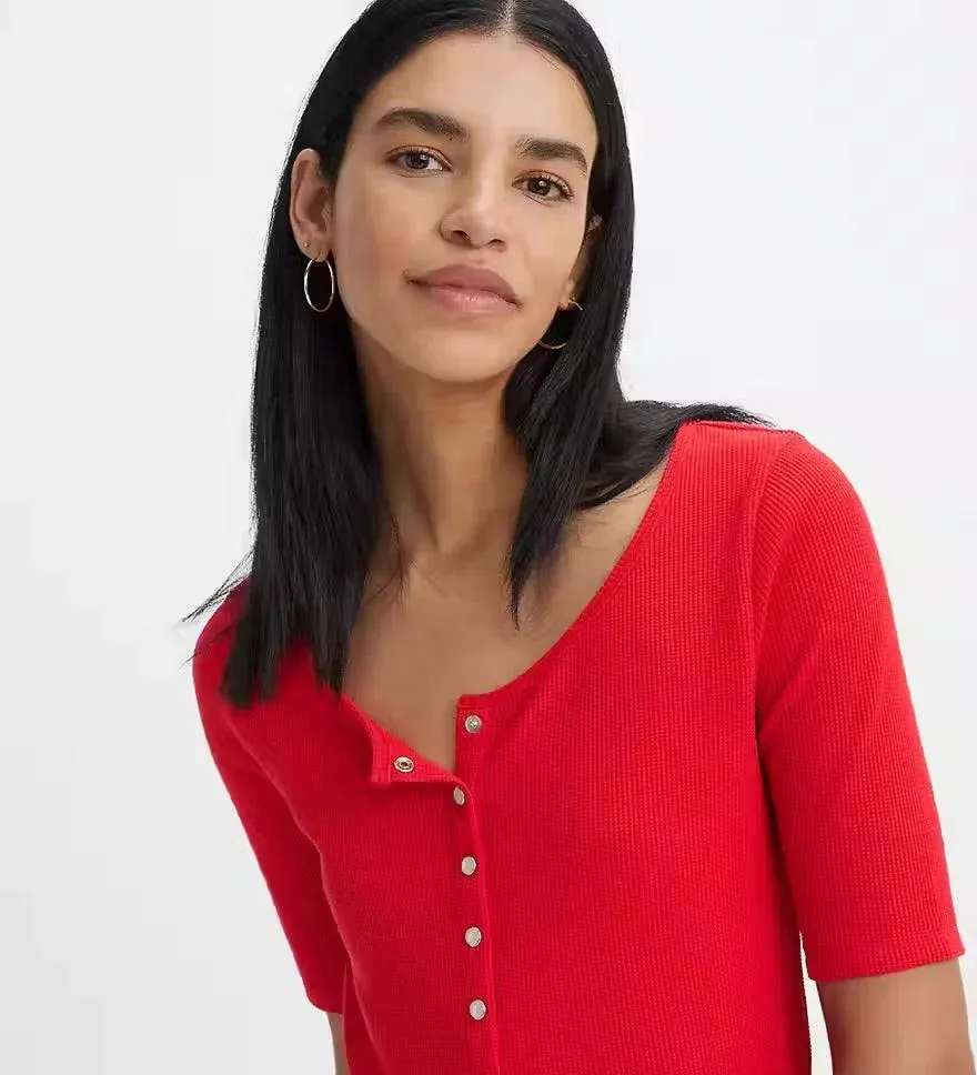 Blusa Levi's® Dry Goods Waffle Button-Up