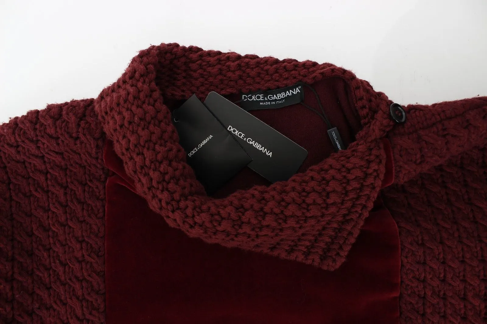 Bordeaux Velvet Wool Runway Sweater Pullover