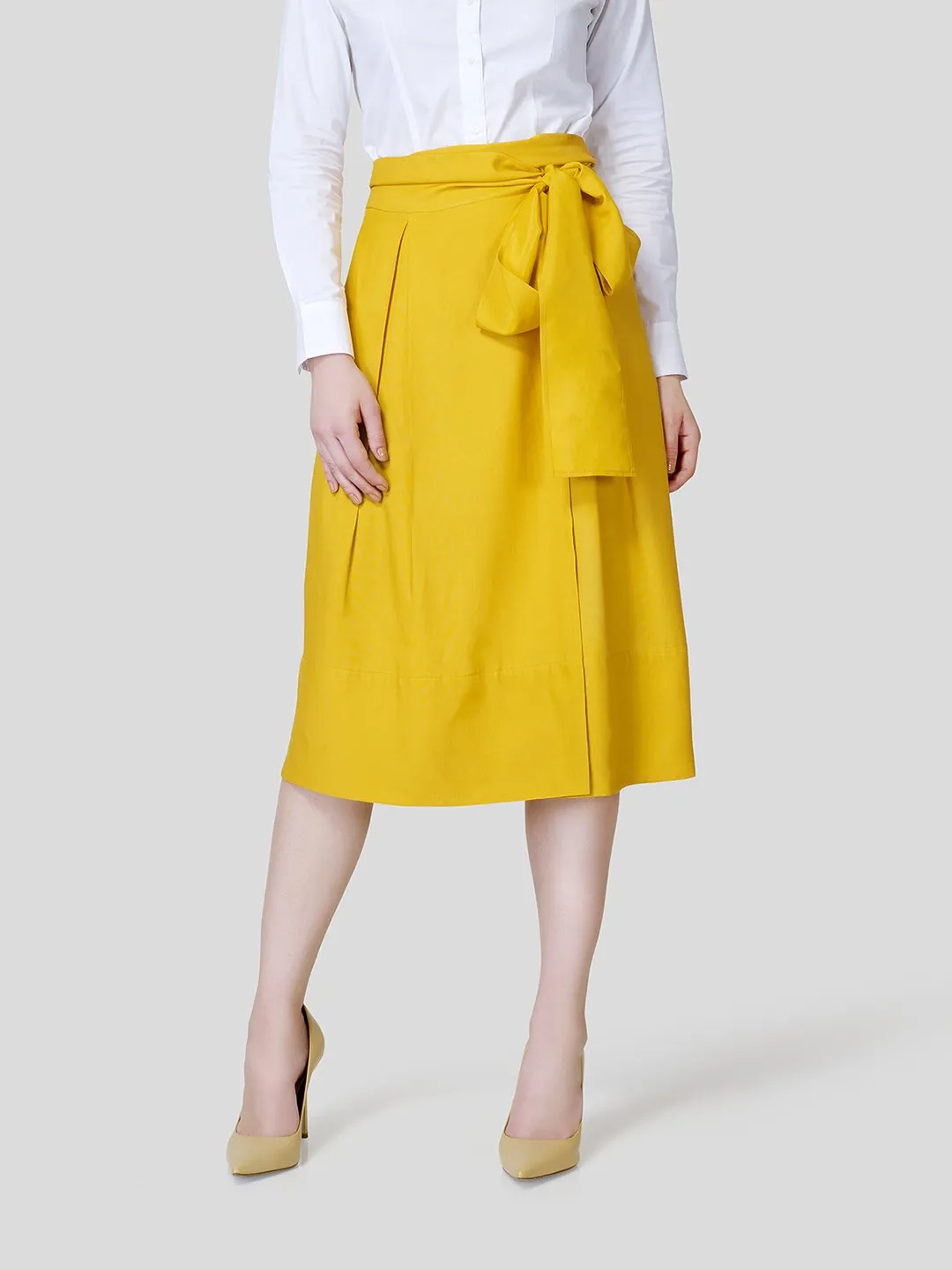 Box Pleated Warp-A-Round Skirt