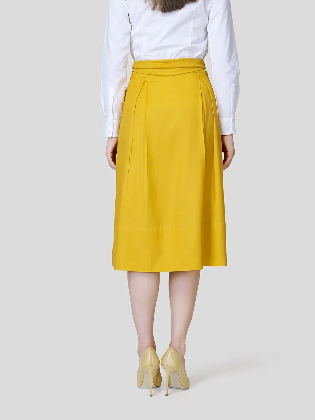 Box Pleated Warp-A-Round Skirt