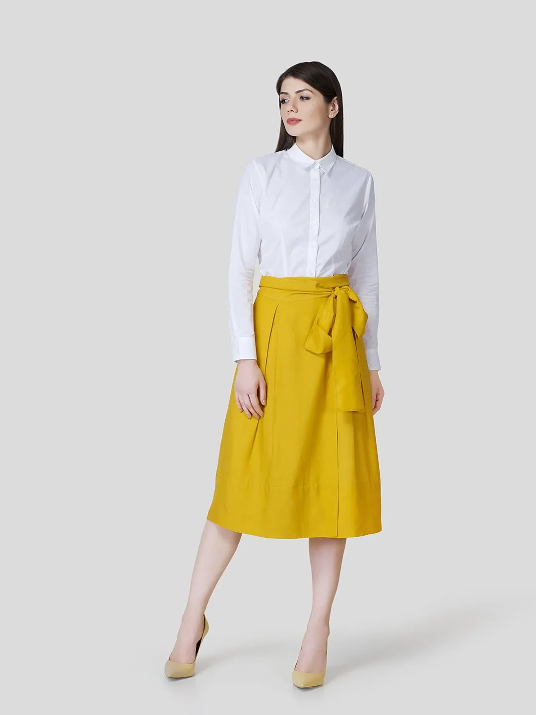 Box Pleated Warp-A-Round Skirt