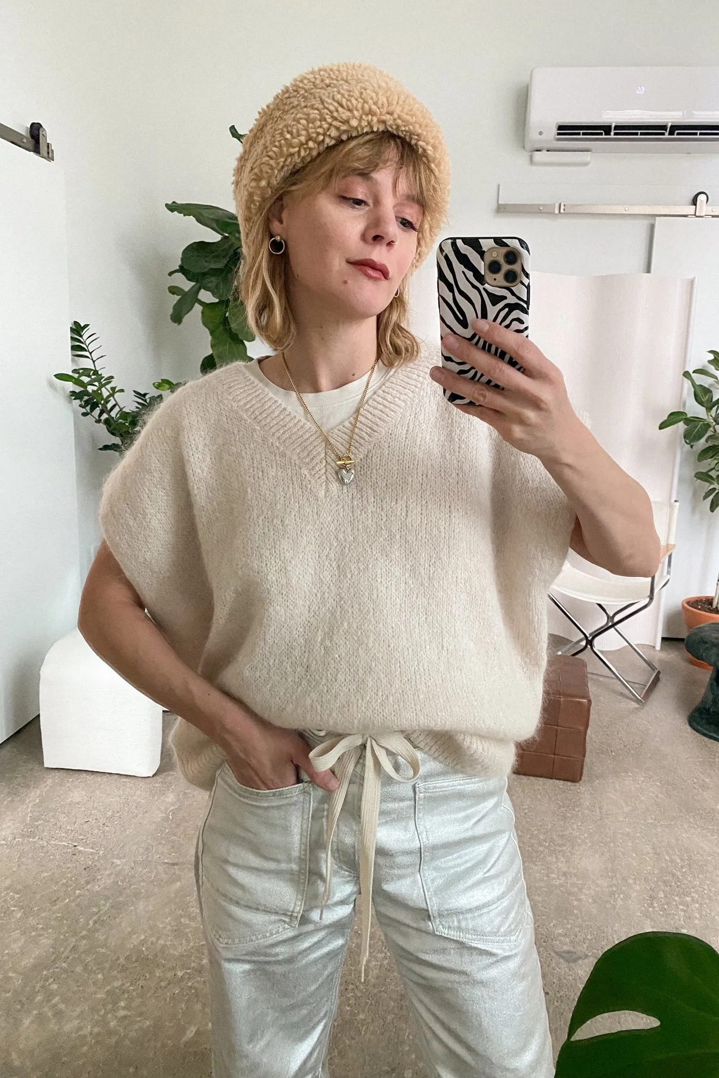 Boxy Mohair Sweater Vest