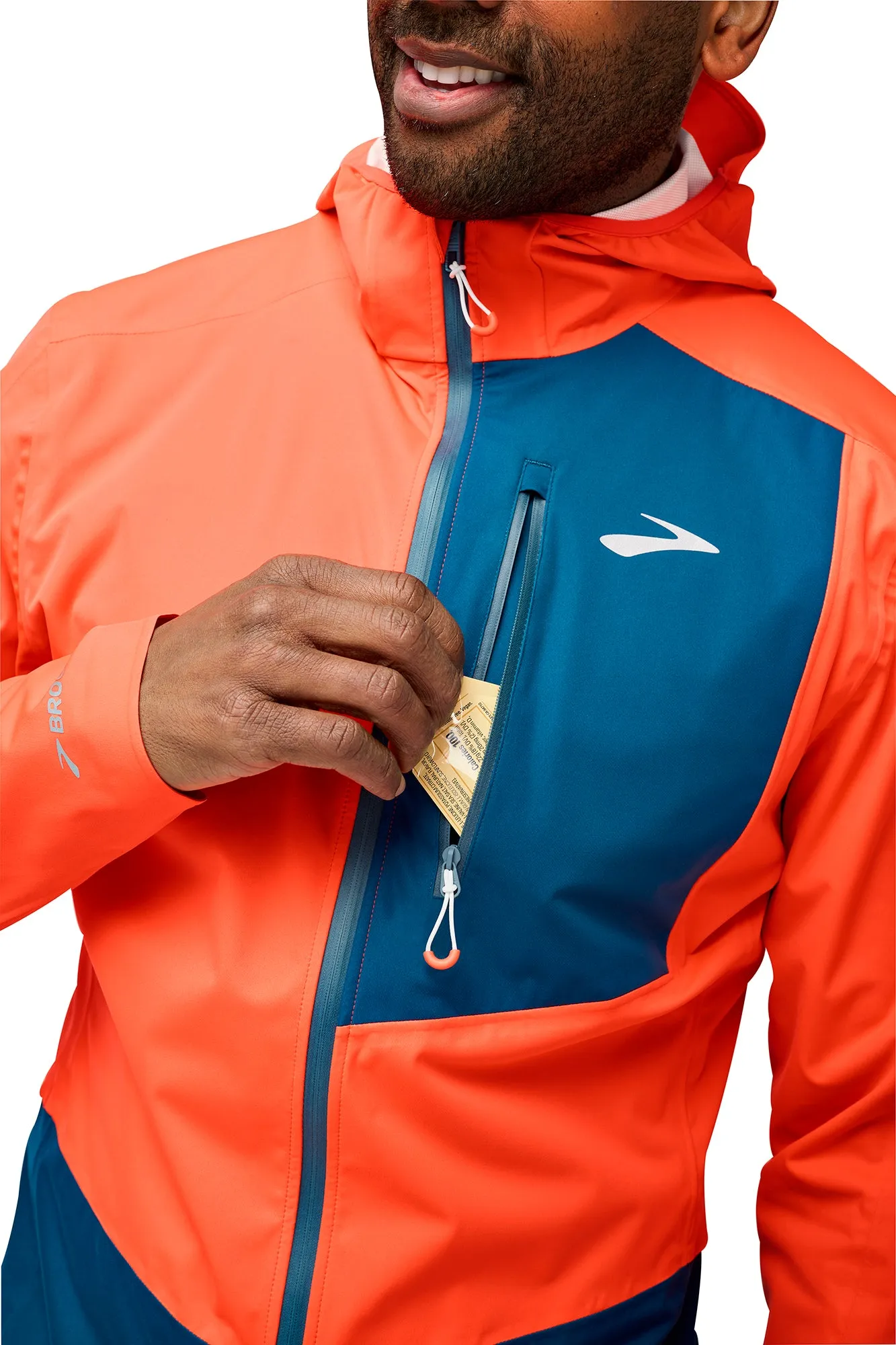 Brooks High Point 2.0 Waterproof Mens Running Jacket - Orange