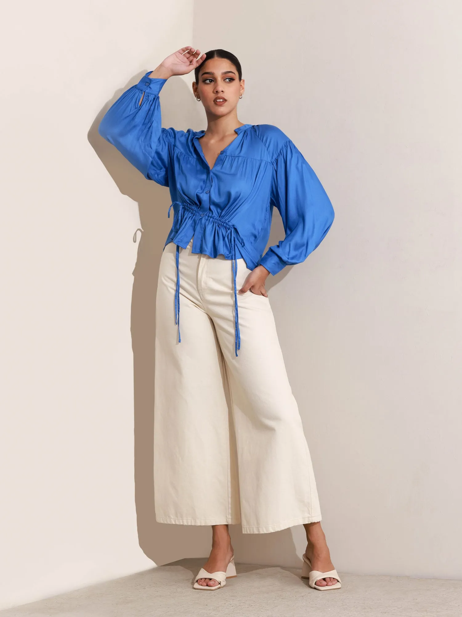 Button Down Tie-up Detail  Top